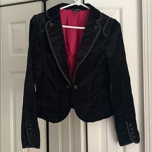 White House Black Market velvet blazer size 6
